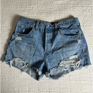 Levi’s 501 High Rise Denim Shorts